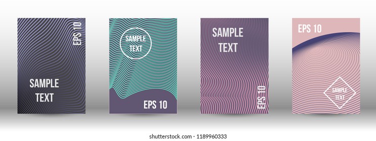 A modern cover design template. A set of modern abstract covers. Creative backgrounds from abstract gradient lines to create a trendy background for a banner, poster, booklet. Vector.