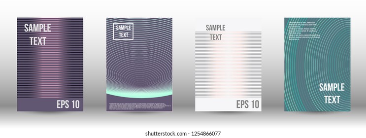 A modern cover design template. A set of modern abstract covers. Creative backgrounds from abstract gradient lines to create a trendy background for a banner, poster, booklet. Vector.