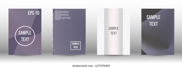 A modern cover design template. A set of modern abstract covers. Creative backgrounds from abstract gradient lines to create a trendy background for a banner, poster, booklet. Vector.