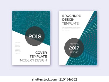 Modern cover design template set. Red white blue abstract lines on dark background. Fabulous cover design. Stylish catalog, poster, book template etc.