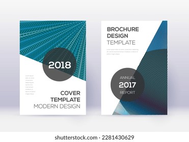 Modern cover design template set. Red abstract lines on white blue background. Fabulous cover design. Overwhelming catalog, poster, book template etc.