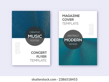 Conjunto moderno de plantillas de diseño de portada. Líneas abstractas de color azul rojo sobre fondo oscuro. Exquisito diseño de portada. Catálogo, afiche, plantilla de libro, etc.