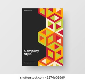 Modern cover design vector concept. Clean geometric shapes handbill illustration.