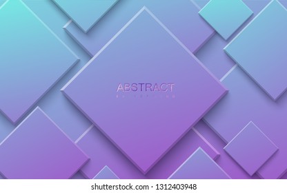 Modern cover design. Vector illustration. Advertising banner design. Abstract background with colorful geometric planes. Architectural composition with square shapes