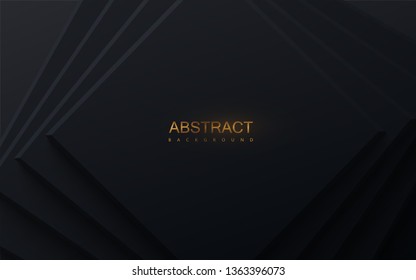 Modern cover design. Vector illustration. Advertising banner design. Abstract background with black squares. Architectural composition with rectangle shapes. Business presentation layout