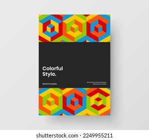 Modern cover design vector illustration. Simple geometric shapes front page layout.