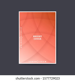 Modern cover design. Volumetric ripple waves pattern with layered crossing effect. 3D vector banner.