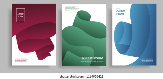 modern cover design with wavy shape element