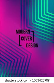Modern Cover Design for your Business with Abstract Lines and Holography Background. Futuristic Poster, Flyer, Layout with Liquid Pattern for Branding, Identity. Vector minimalistic brochure. A4 set