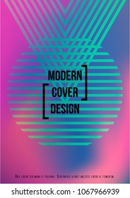 Modern Cover Design for your Business with Abstract Lines and Holography Background. Futuristic Poster, Flyer, Layout with Liquid Pattern for Branding, Identity. Vector minimalistic brochure. A4 set