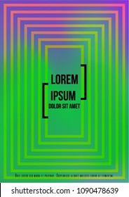 Modern Cover Design for your Business with Abstract Lines and Holography Background. Futuristic Poster, Flyer, Layout with Liquid Pattern for Branding, Identity. Vector minimalistic brochure. A4 set