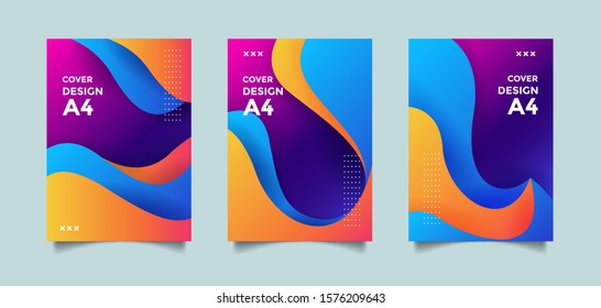 Modern cover gradient background design