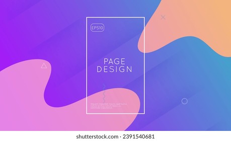 Modern Cover. Hipster Screen. Purple Digital Poster. Flat Commercial Template. Flow Landing Page. Abstract Journal. Geometric Paper. Art Gradient Shape. Magenta Modern Cover