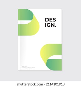 Modern cover, leaflet template design. Brochure design. Rounded, dynamic abstract arc shapes on white background