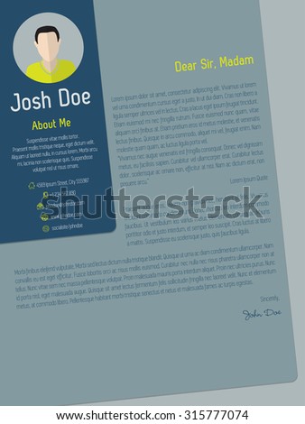 modern cover letter cv resume template stock vector royalty free free modern cover letter and resume