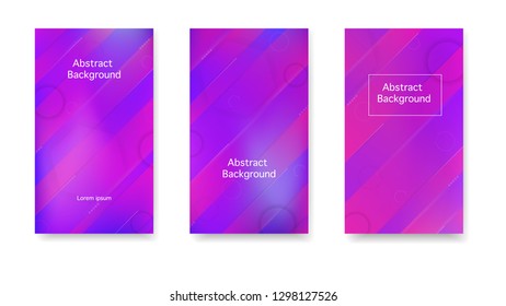 Modern cover in a minimalist style. Gradient, neon, lines, forms. Vector. Color geometric gradient, futuristic background.