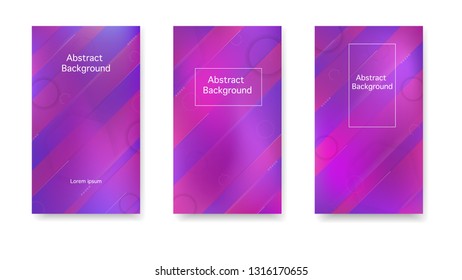 Modern cover in a minimalist style. Gradient, neon, lines, forms. Vector. Color geometric gradient, futuristic background.