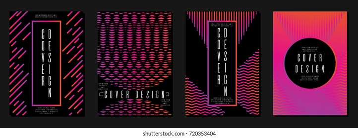 Modern cover page design for your business. Template in A4. Can be used for poster, brochure, magazine, card, book, flyer, banner. Trendy corporate style with bauhaus, memphis and hipster elements.