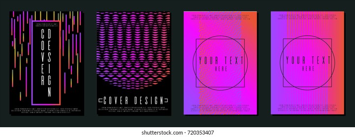 Modern cover page design for your business. Template in A4. Can be used for poster, brochure, magazine, card, book, flyer, banner. Trendy corporate style with bauhaus, memphis and hipster elements.