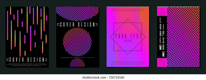 Modern cover page design for your business. Template in A4. Can be used for poster, brochure, magazine, card, book, flyer, banner. Trendy corporate style with bauhaus, memphis and hipster elements.