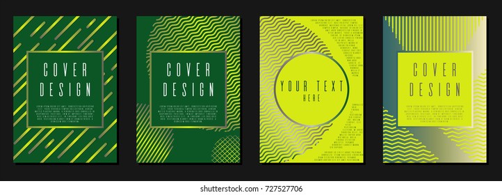 Modern cover page design for your business. Template in A4. Can be used for poster, brochure, magazine, card, book, flyer, banner. Trendy corporate style with bauhaus, memphis and hipster elements.