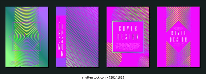 Modern cover page design for your business. Template in A4. Can be used for poster, brochure, magazine, card, book, flyer, banner. Trendy corporate style with bauhaus, memphis and hipster elements.