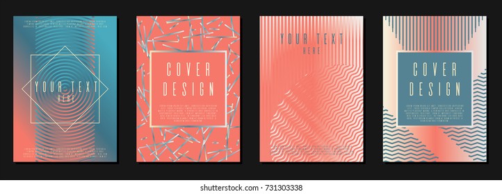 Modern cover page design for your business. Template in A4. Can be used for poster, brochure, magazine, card, book, flyer, banner. Trendy corporate style with bauhaus, memphis and hipster elements.