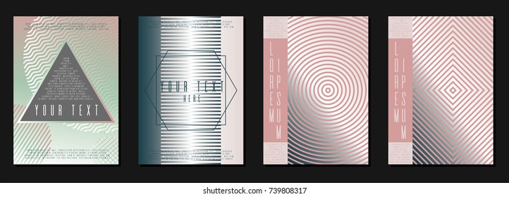 Modern cover page design for your business. Template in A4. Can be used for poster, brochure, magazine, card, book, flyer, banner. Trendy corporate style with bauhaus, memphis and hipster elements.