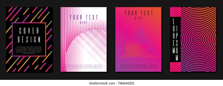 Modern cover page design for your business. Template in A4. Can be used for poster, brochure, magazine, card, book, flyer, banner. Trendy corporate style with bauhaus, memphis and hipster elements.