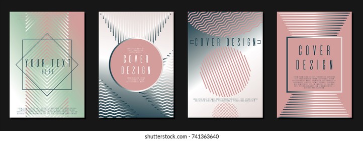 Modern cover page design for your business. Template in A4. Can be used for poster, brochure, magazine, card, book, flyer, banner. Trendy corporate style with bauhaus, memphis and hipster elements.