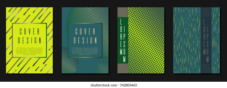 Modern cover page design for your business. Template in A4. Can be used for poster, brochure, magazine, card, book, flyer, banner. Trendy corporate style with bauhaus, memphis and hipster elements.