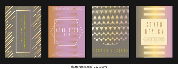 Modern cover page design for your business. Template in A4. Can be used for poster, brochure, magazine, card, book, flyer, banner. Trendy corporate style with bauhaus, memphis and hipster elements.