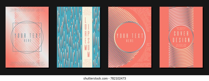 Modern cover page design for your business. Template in A4. Can be used for poster, brochure, magazine, card, book, flyer, banner. Trendy corporate style with bauhaus, memphis and hipster elements.