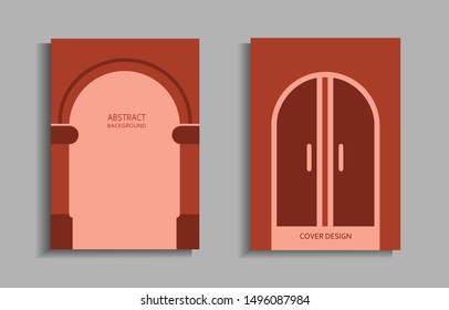 Modern cover template, background design with abstract symbol elements blending light and dark colors. eps 10.
