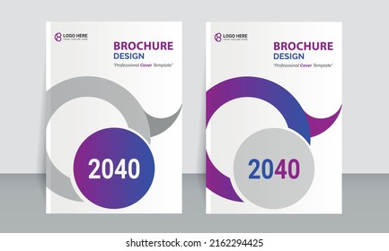 Modern cover template, corporate brochure, booklet, flyer, annual report, magazine, simple and clean design with 2 color set.
