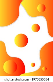modern cover template design on abstract gradient geometric elements background. Layout for flyer, party poster or brochure. Abstract background of smooth liquid shapes. Vector