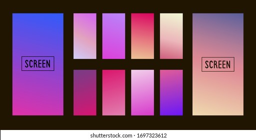 Diseño moderno de plantillas de portada. Conjunto de ilustraciones vectoriales de color moderno. Antecedentes de volante, publicación en medios sociales, pantalla, aplicación móvil, fondo de pantalla