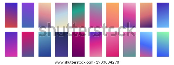 Modern cover template design. Set\
of trendy colorful gradient vector illustrations. Background for\
flyer, social media post, screen, mobile app,\
wallpaper\
