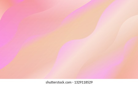 Modern cover template geometric background. Wave shapes and warm colors. Vector illustration. Gradient.