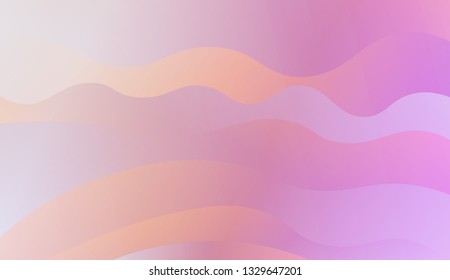 Modern cover template geometric background. Wave shapes and warm colors. Vector illustration. Gradient.