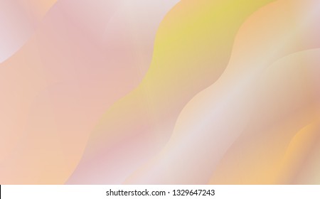 Modern cover template geometric background. Wave shapes and warm colors. Vector illustration. Gradient.