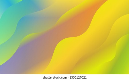 Modern cover template geometric background. Wave shapes and warm colors. Vector illustration. Gradient.
