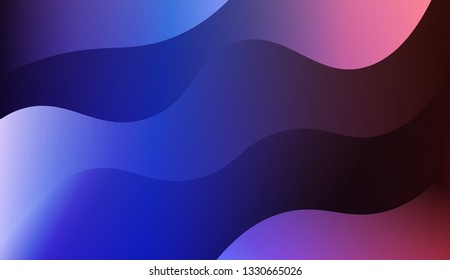 Modern cover template geometric background. Wave shapes and warm colors. Vector illustration. Gradient.