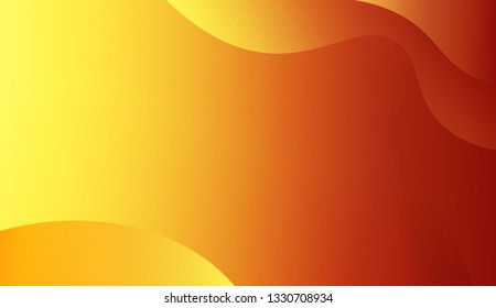 Modern cover template geometric background. Wave shapes and warm colors. Vector illustration. Gradient.