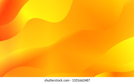 Modern cover template geometric background. Wave shapes and warm colors. Vector illustration. Gradient.
