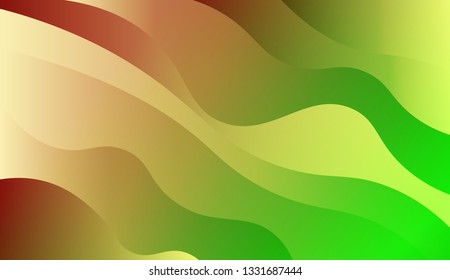 Modern cover template geometric background. Wave shapes and warm colors. Vector illustration. Gradient.