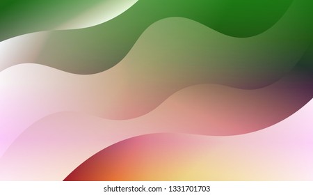 Modern cover template geometric background. Wave shapes and warm colors. Vector illustration. Gradient.
