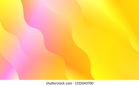 Modern cover template geometric background. Wave shapes and warm colors. Vector illustration. Gradient.