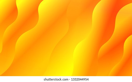 Modern cover template geometric background. Wave shapes and warm colors. Vector illustration. Gradient.