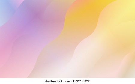 Modern cover template geometric background. Wave shapes and warm colors. Vector illustration. Gradient.